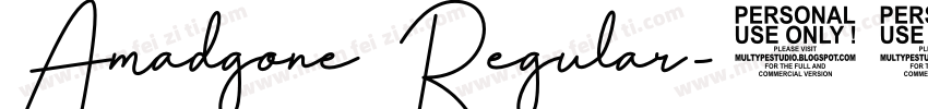 Amadgone Regular字体转换